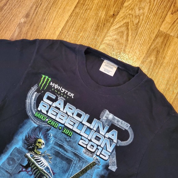 Carolina Rebellion Shirt Men Small Black 2015 Festival Monster Energy Slipknot‎ - Picture 1 of 6